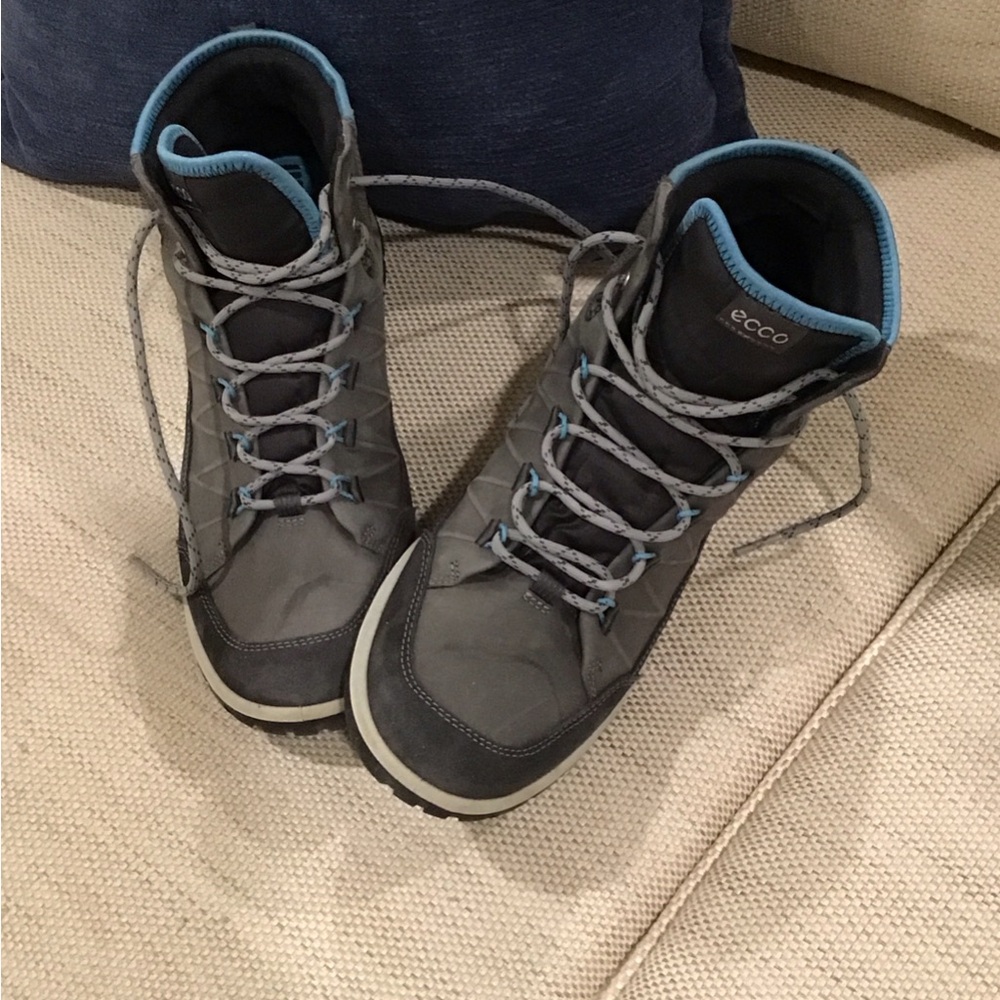 Ecco grey with hiking shoes